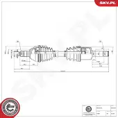 ESEN SKV 40SKV068 Aandrijfas