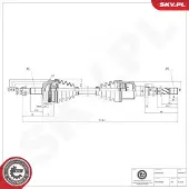 ESEN SKV 40SKV064 Aandrijfas