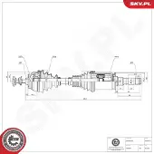 ESEN SKV 40SKV017 Aandrijfas