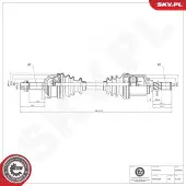 ESEN SKV 40SKV060 Aandrijfas