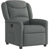 vidaXL Fauteuil verstelbaar stof donkergrijs