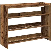 vidaXL Schoenenrek 80x25x62 cm bewerkt hout oud houtkleurig