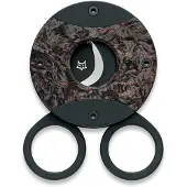 FOX Circle Cigar Cutter 744-CFD, PVD Sandvik 12C27, Dark Matter Fatcarbon Titanium, sigaarknipper