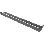 Saqu Modulo handdoekhouder met planchet voor douchewand 120cm Geborsteld Grijs