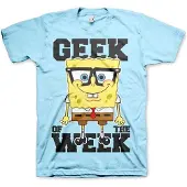 Spongebob SquarePants Geek Of The Week T-Shirt Skyblue-XL