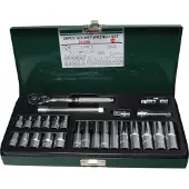 Hans Dopsleutelset 1/4 inch 26 Stuk (kurz en lang)