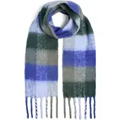 Pieces Sjaal 'PCBEA' blauw / kaki / donkergroen / wit