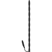 Ouch! Silicone Plug & Cock Ring Set - Urethral Sounding - Zwart