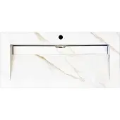 Lambini Designs Quri keramische wastafel 100cm marmer met 1 kraangat