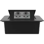 Livolo  | Zwart | 2 | Pop-Up Stekkerdoos | Push | Inbouw |
