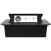 Livolo Stekkerdoos | Pop-Up | Zwart | 3 | Wandcontactdoos | USB-C | Inbouw
