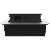 Livolo Stekkerdoos | Pop-Up | Zilver | 3 | Push | Inbouw | Dubbele USB/USB-C
