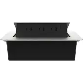 Livolo Stekkerdoos | Pop-Up | Zilver | Push | Inbouw | USB & USB-C | Zwart