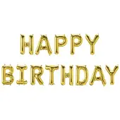 Paper Dreams Folie Ballon Slinger - Happy Birthday Goud goud Kunststof Ballon
