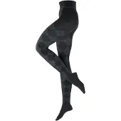 Burlington Elegant Essence gedessineerd katoen panty dames grijs - maat 40-42