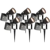 LEDVION - 6X LED Solar Prikspots, Zwart, IP65, 3000K