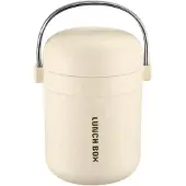 Krisberg Premium Lunch Thermos – 1 Liter – RVS Binnenkant – Warm & Koud – Beige