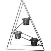 Mica Decorations kerst kandelaar zwart L30xB7,5xH37cm