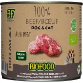 Biofood Organic Hond En Kat 100% Rund 200 Gr
