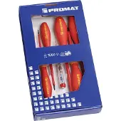 Promat /Tecwerk Schroevendraaierset | 7-delig | sleuf / PH | VDE - 4000828049