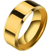 LGT JWLS Heren ring Titanium Goudkleurig 8mm-21mm