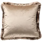 Hoii JEANETTE | sierkussen 45x45 cm | Doeskin | bruin |