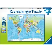 Ravensburger De Wereld 200 Stuk Puzzel voor Kinderen - Elke Stuk is Uniek, Stukken Pas Perfect