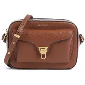 Coccinelle Schoudertas 'Beat Soft Handbag Grained Leather' cognac