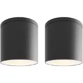 LEDVION - 2X LED Opbouwspot, Dimbaar, 3W, 2700K, IP54, Zwart