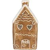 Clayre & Eef Waxinelichthouder Huis 11x9x21 cm Bruin Keramiek