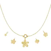 Yehwang Diy bloemenketting bedels stainlessteel bedelketting