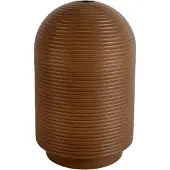 XLBoom Nova Tall Mocha - Hoge keramische ribbelvaas (Ø 26 cm) - Verkrijgbaar in Cream & Mocha - Moderne sculpturale vaas geïnspireerd op coil pottery