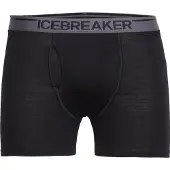 Icebreaker - Anatomica Boxers w Fly - Merino-ondergoed XL, zwart
