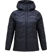 Peak Performance - Dames donsjassen - W Elevate Liner Hood Black voor Dames van Gerecycled Polyester - Maat L - Zwart