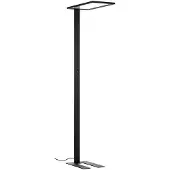 PRIOS Vloerlamp Taronis, dimbaar, zwart, Werkkamer / Kantoor, Aluminium, Modern
