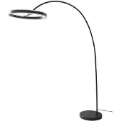 LUCANDE Vloerlampe , Yekta, dimbare, Zwart, Woonkamer, Metaal, Designer