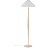 LUCANDE Vloerlampe , Ellorin, Wit, Woonkamer, Stof, Landhuis / Rustiek