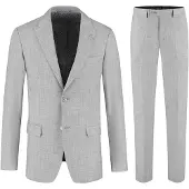 Gents - pak / kostuum flannellook - Polyblend - Grijs - Maat 27/27