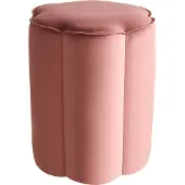 Beliani TAPPEN - Poef - Roze - Fluweel