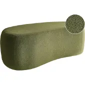 Beliani BAYARD - Poef - Groen - Bouclé