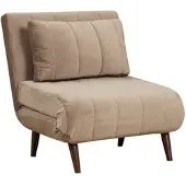 Livin24 Velvet slaapfauteuil Hanna taupe