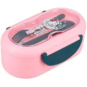 Paladone Hello Kitty Bento Box - Officieel gelicentieerde Sanrio lunchbox met verdeler, vork & lepel set, vaatwasser- & magnetronbestendig, perfect voor werk, school of picknicks -