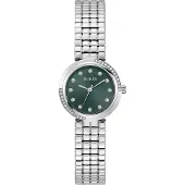GUESS Analoog horloge 'CLARA' groen / zilver
