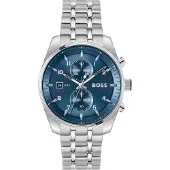 BOSS Analoog horloge 'Skytraveller' navy / zilver