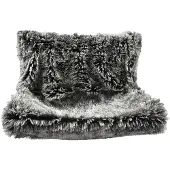 Croci radiatorhangmat gemeleerd zwart - 47x30x25 cm