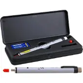 Efbe-Schott EFB Elektronik 39990.1, Tester voor optische kabels, geschikt voor connectoren FC, SC en ST, grijs, geschikt voor multimode- en singlemode-kabels, werkt op AAA-batterijen, alkalisch