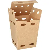 Papstar 50 Friet boxen, Kraft karton pure 15,5 cm x 10,5 cm x 10,5 cm bruin 100% Fair small