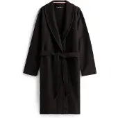 Tommy Hilfiger Waffle Bathrobe Black Size: S | Nightwear Outlet | Heren | Zwart
