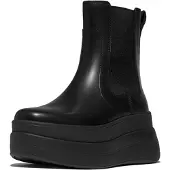 FitFlop F-mode stack leather chelsea boots
