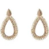 Go Dutch Label Oorknoppen Square Beads Drop Goud Champagne
